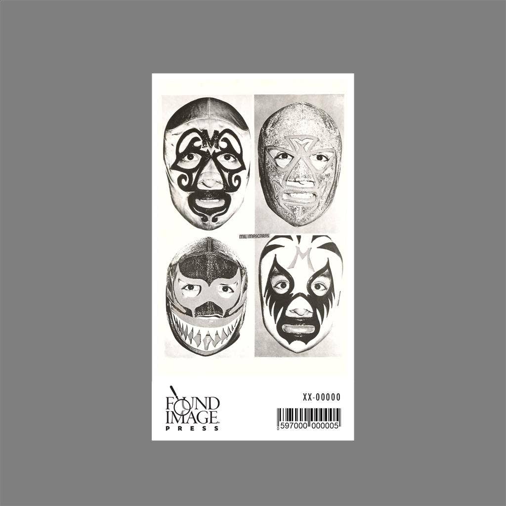 Found Image Press – Engroshandel Klistermærke – Sticker MX-131 Masker af mexicanske wrestlere1