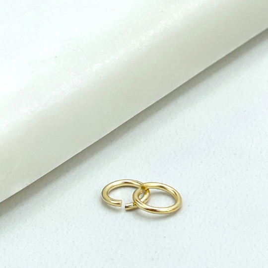 Luxus Accessories - Wholesale Craft Supplies - 18k Gold Filled  6mm Open Jumping Ring, Round Ring Connector1
