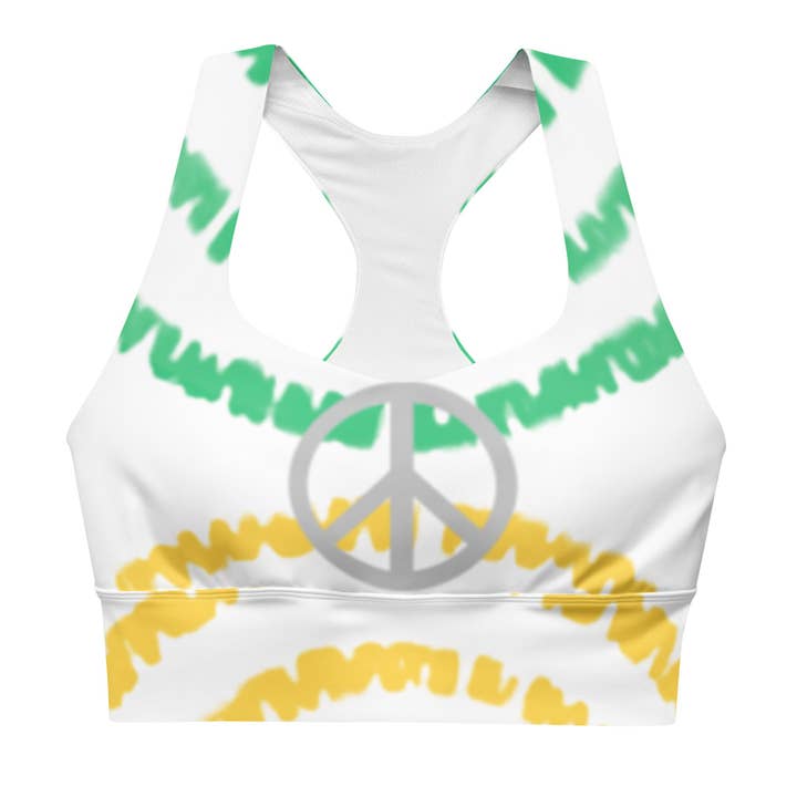 Groovin Wear Lemon Lime Tie-Dye Racerback Sports Bra for wholesale by Groovin Wear