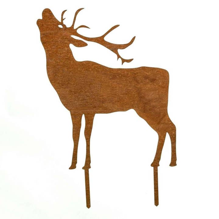 MM Steel Styles Patina Deer Garden Stake for wholesale by MM Steel Styles