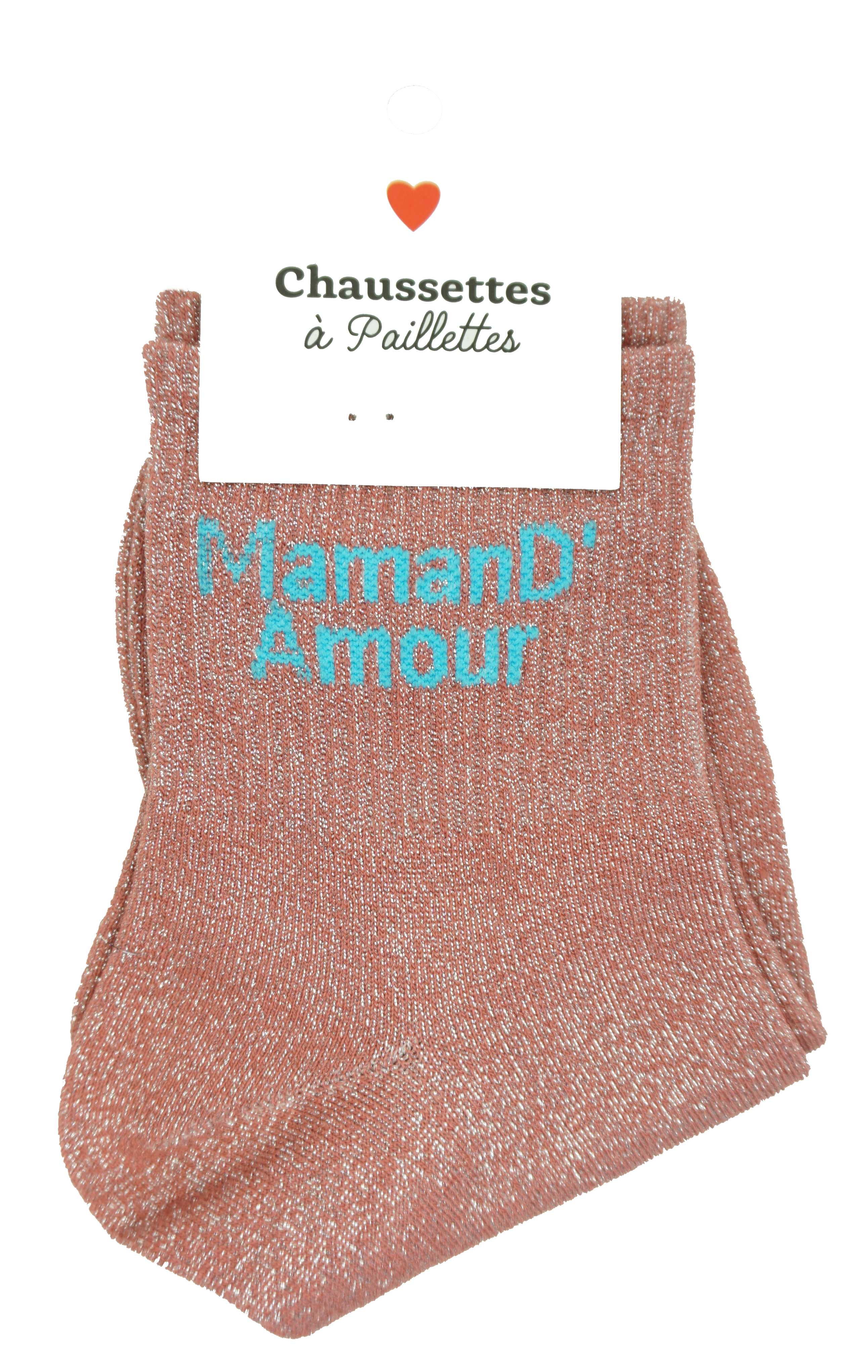 Anais - Vente Chaussettes – femme - Paire de chaussette à paillette message15