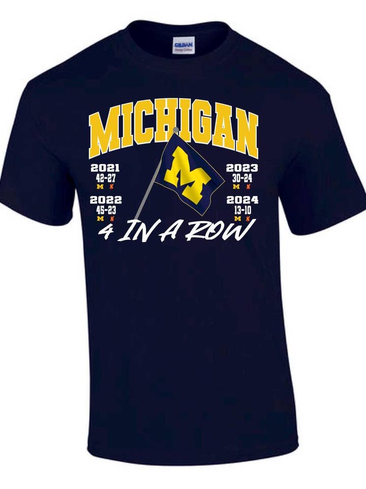 TheKingShirt - Wholesale Graphic Sweatshirt - Women's - Michigan 4-In-A-Row Shirt - Beat Osu, Plant The Flag0