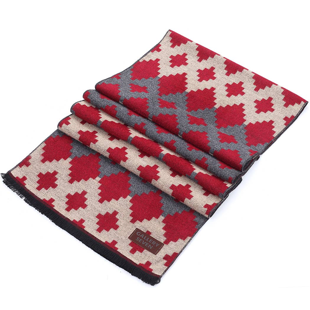 Navajjo Intricate Harlequin Elegant Winter Scarf for wholesale on Faire1