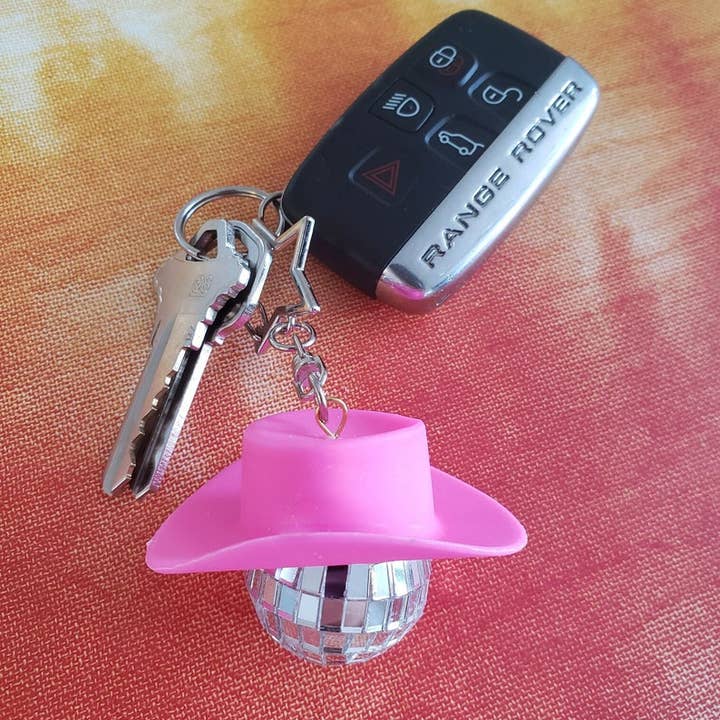 Disco Cowgirl / Space Cowgirl Keychain for wholesale by Modern Myth Jewelry