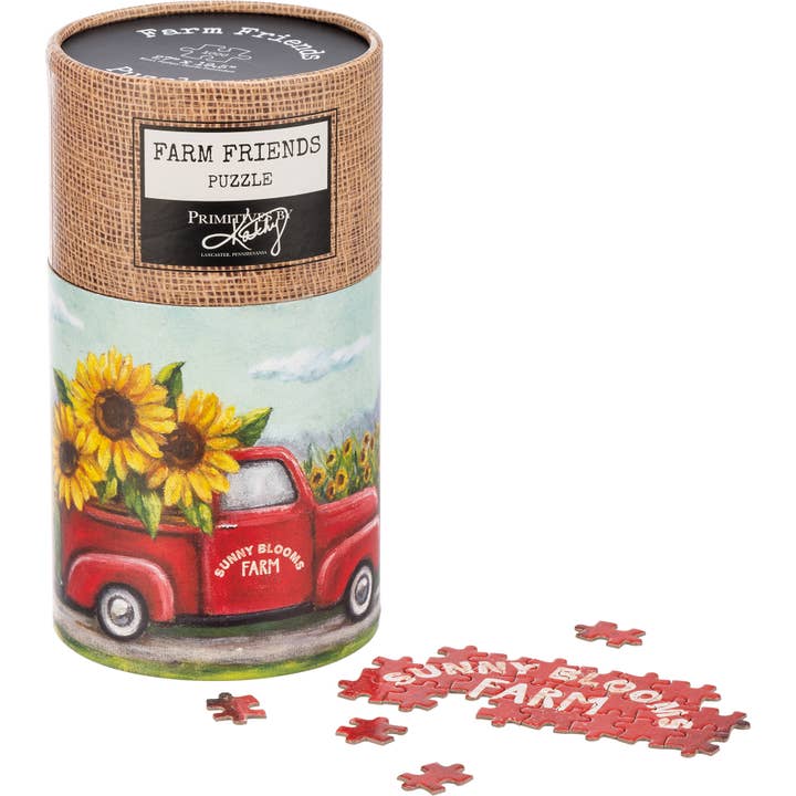Primitives by Kathy - Wholesale Puzzle - Adult - Sunflowers Sunny Blooms Farm Puzzle