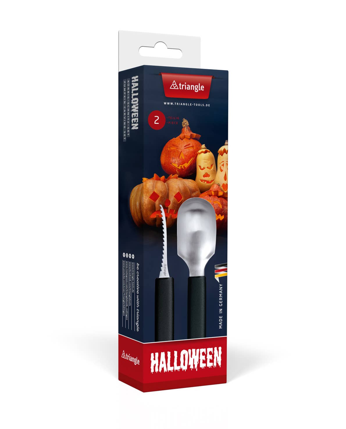 Triangle - Wholesale Kitchen Tool/Gadget - Pumpkin carving set, 2-piece (No. 90 185 02 02)1