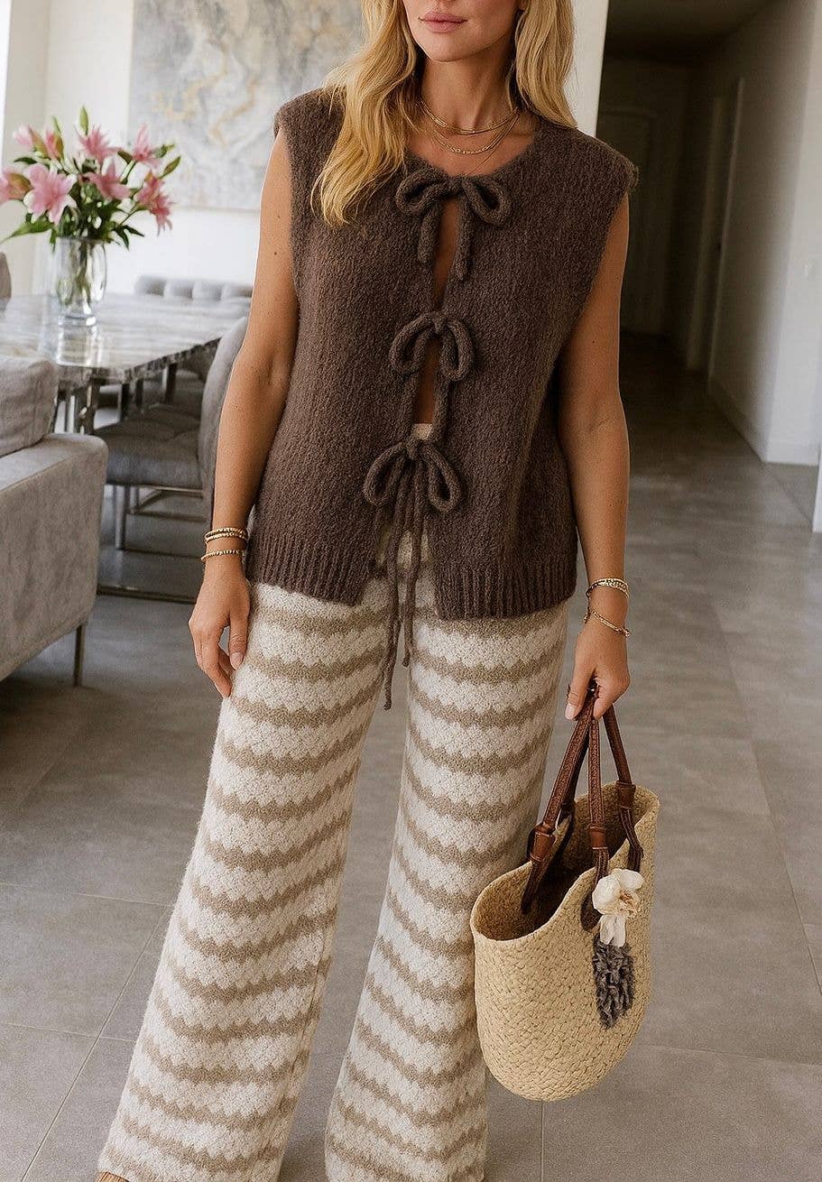 ESTEE BROWN - Wholesale Knit Sweater - Women's - Knot tank top sweater in wool - 68264