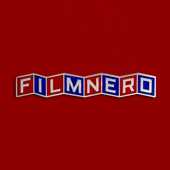 Film Nerd Enamel Pin for wholesale by MacGuffin Goods