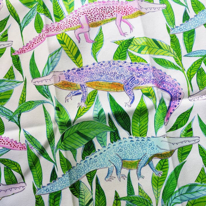 Natalie V. Mason - Wholesale Tea Towel - Dish Towel - Gators (white) - decorative tea towel9