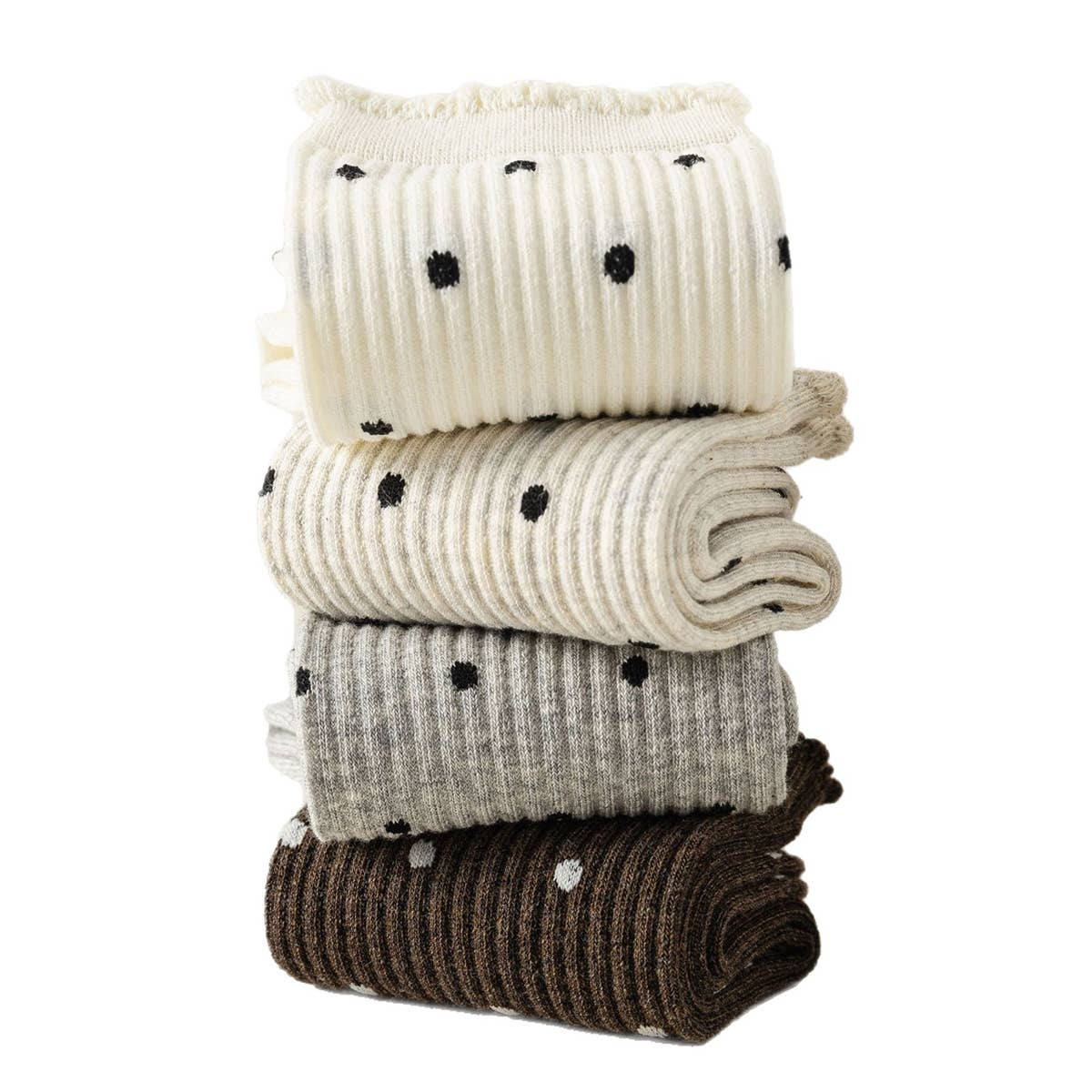 ACCITY - Wholesale Socks - Women's - Lace Polka Dot Comfort Breathable Socks_CWMS027955