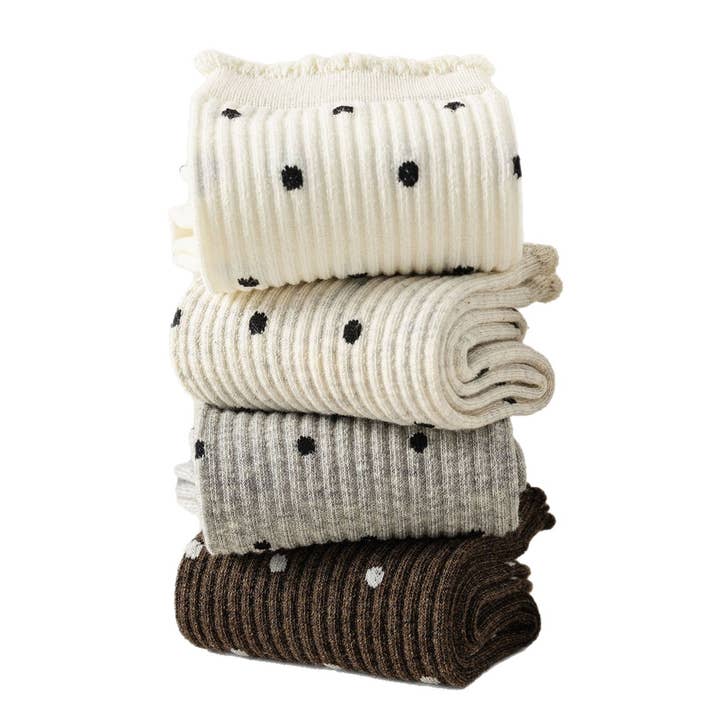 ACCITY - Wholesale Socks - Women's - Lace Polka Dot Comfort Breathable Socks_CWMS027955