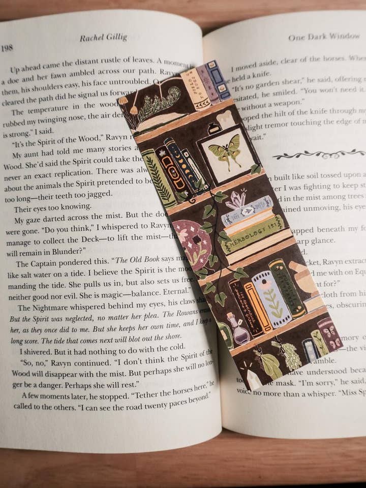 Heksagtig Fortryllet Bibliotek Bogreol Bogmærke for engroshandel hos Fern Hollow Co.