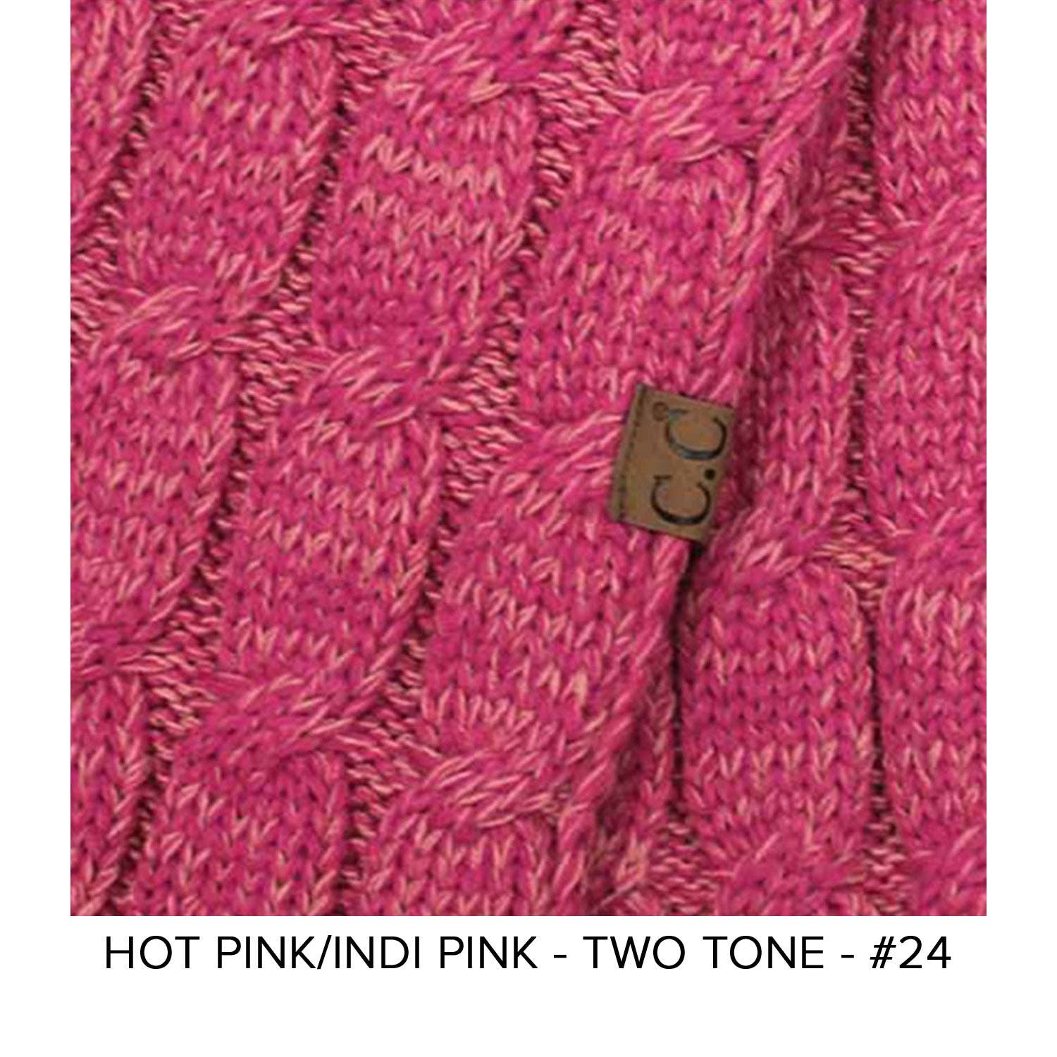 Truly Contagious - Wholesale Gloves - Women's - CC Beanie Wholesale 2-Tone Touchscreen Women's Gloves G-80013