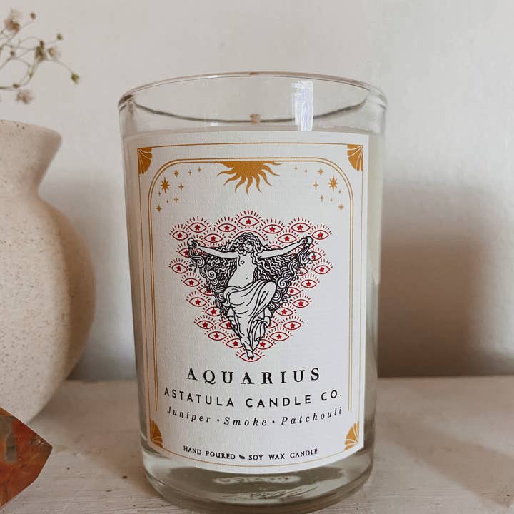 Astatula Candle Co. – wholesale Jar/filled candle – Aquarius Zodiac Candle