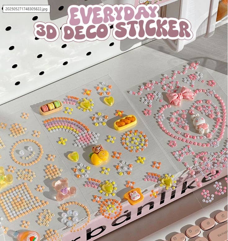 K-Wonderland – wholesale Sticker – Everyday 3D Epoxy Deco Stickers– Cute Jelly Bead Style1