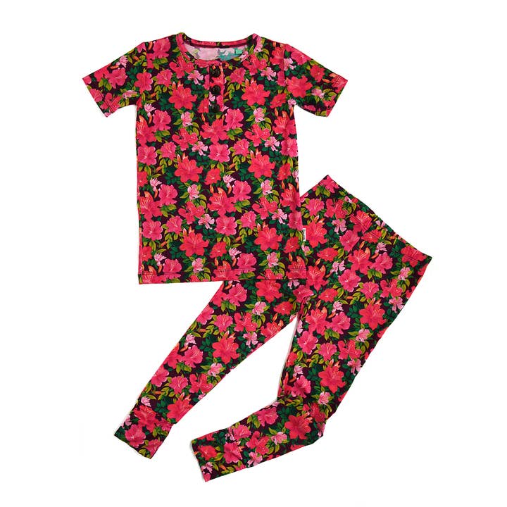 Bamboo Pajama Kids Clothing Sleepies Toddler 2PC Set Azalea for wholesale by Gigi and Max