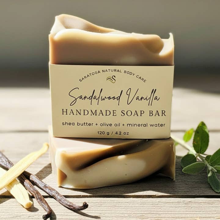 SARATOGA SOAP COMPANY - Wholesale Bar Soap - Sandalwood Vanilla Handmade Soap Bar VEGAN COLD PROCESS2