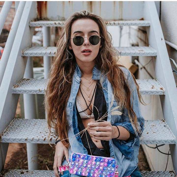 AlexisandGreenberg - Venta al por mayor Pelota antiestrés - Niños - Bolso bandolera de moda Pop Fidget2