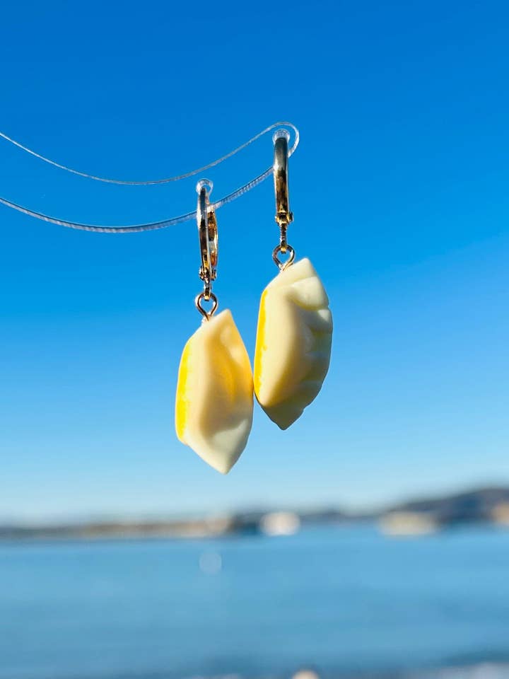 Unique Dumplings Earrings for wholesale by HolyGuacamolly