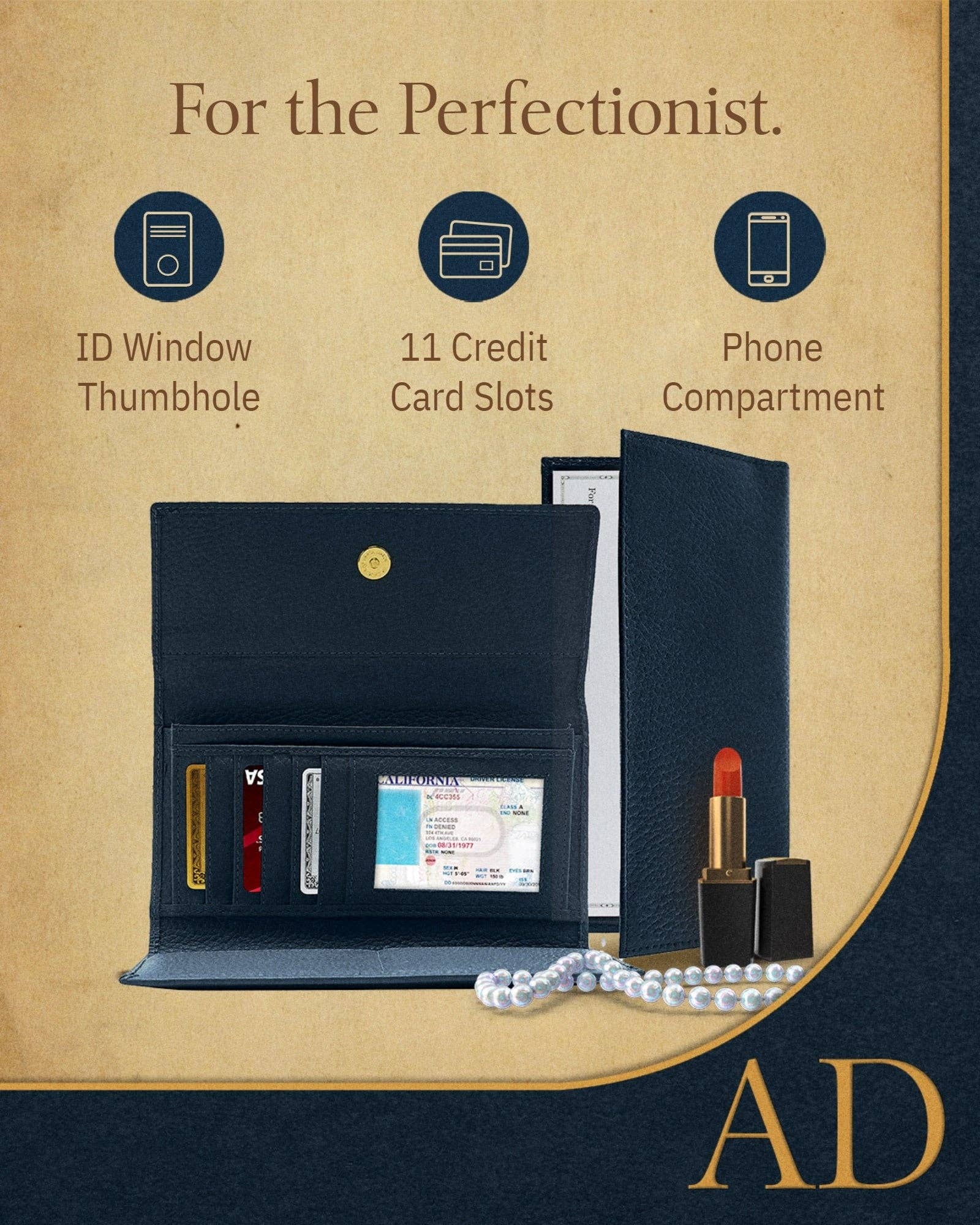 Access Denied Accessories - Wholesale Wallet - Women's - Trifold Clutch RFID Wallets For Women With Checkbook Holder13