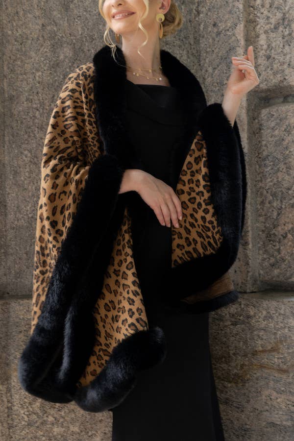 SAACHI - Wholesale Kimono - Women's - Faux Fur Cheetah Party Kimono12