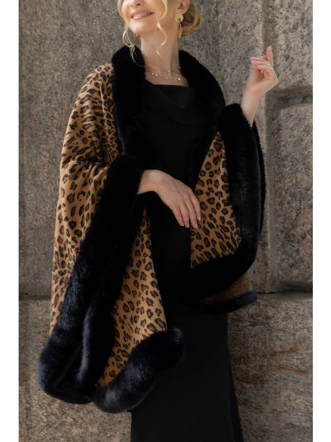 SAACHI - Wholesale Kimono - Women's - Faux Fur Cheetah Party Kimono12