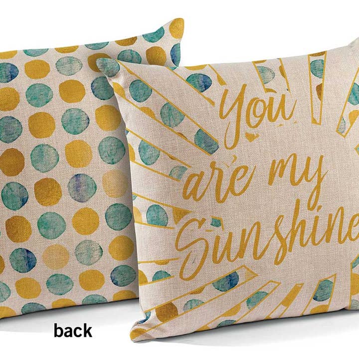 COUSSIN TU ES MON RAYON DE SOLEIL CARRÉ 18" pour la vente par Art Brand Studios