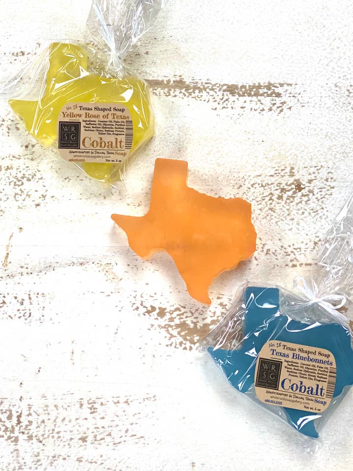 Texas Shaped Soaps w/ Shea Butter for wholesale by White Rock Soap Gallery