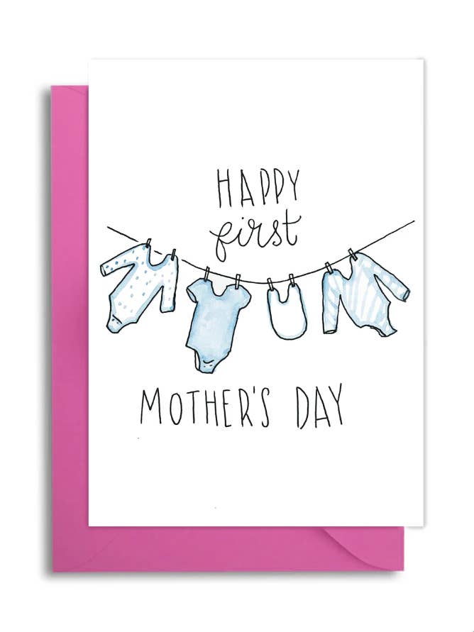 1st Mother's Day Card - First Mother's Day Onesies for wholesale by Slow Poke Press