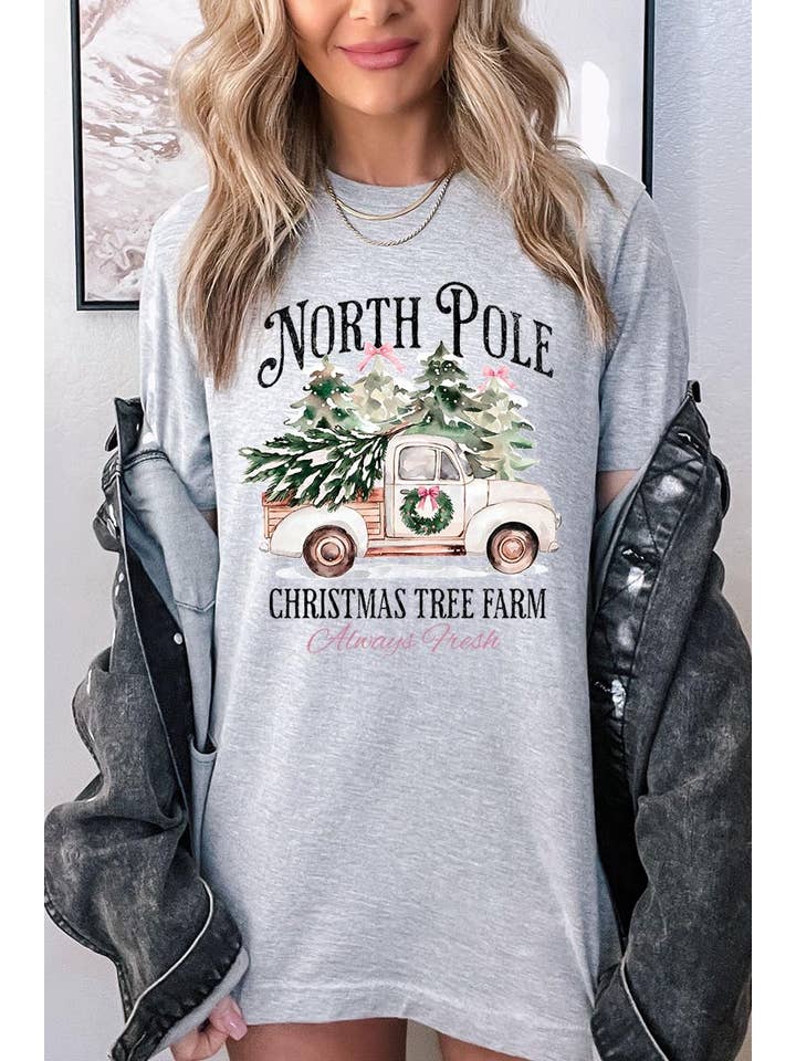 COLORBEAR - Wholesale T-Shirt (Graphic) - Women's - North Pole Christmas Graphic Tee1