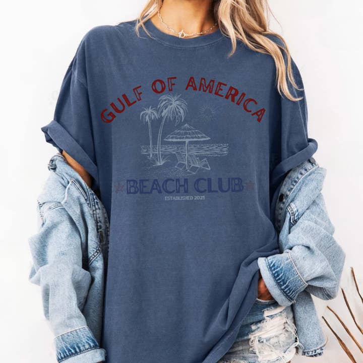 Clover + Cotton Co - Wholesale Screen Printed T-Shirt - Men's - Over Print | Gulf Of America Beach Club Tees1