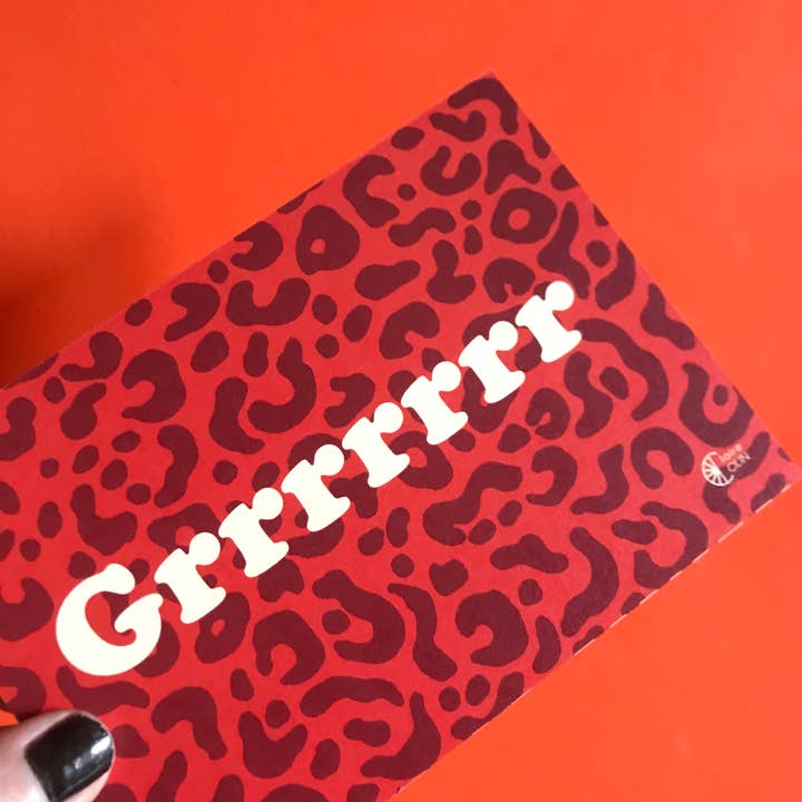 Carta leopardo Grrrrr Graou _ Onomatopee per la vendita all'ingrosso da parte di Claire Colin