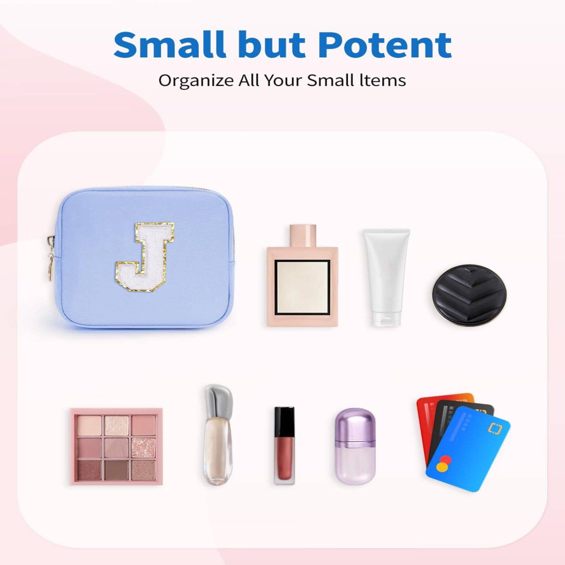 wandf – Großhandel Schmink-/Kosmetiktasche – Personalisierte Monogramm-Tasche Mini Initialen Schminktasche70