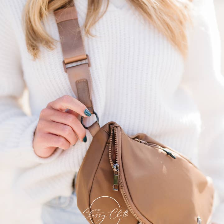 The Classy Cloth WS - Wholesale Belt Bag - Women's - Margot Moon Belt Bag - Mocha RTS7