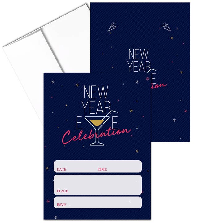 Invitations à remplir pour la fête du réveillon du Nouvel An #2 pour la vente par Stonehouse Collection
