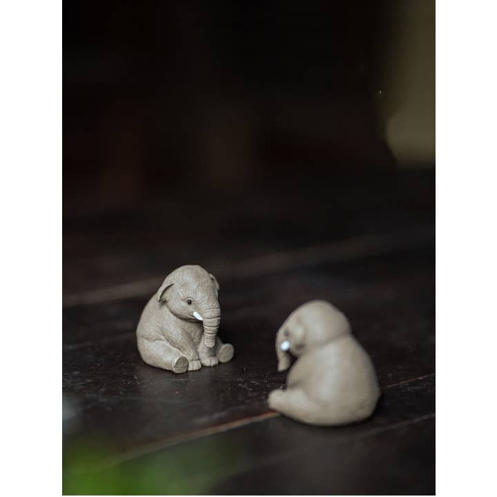 Gohobi (We cover U.S. import duties) – wholesale Decorative figurine – Gohobi Handmade elephant ornaments Tea pets ceramic YiXing c9