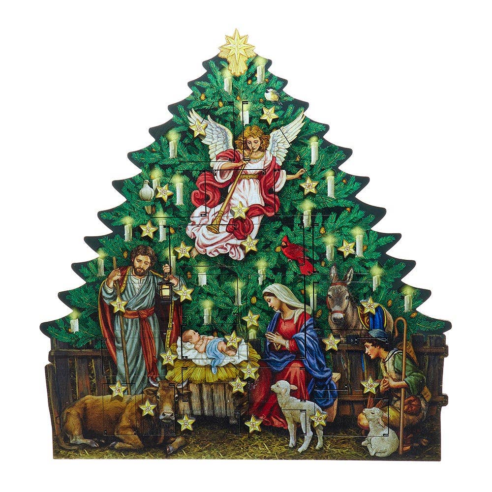 Kurt S. Adler, Inc. - Wholesale Advent Calendar - 20"WDN NATIVITY ADVENT CALENDAR0