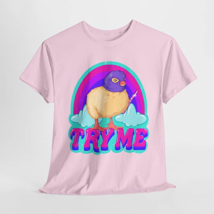 Essayez-moi T-shirt unisexe en coton épais pour la vente par LVB Art