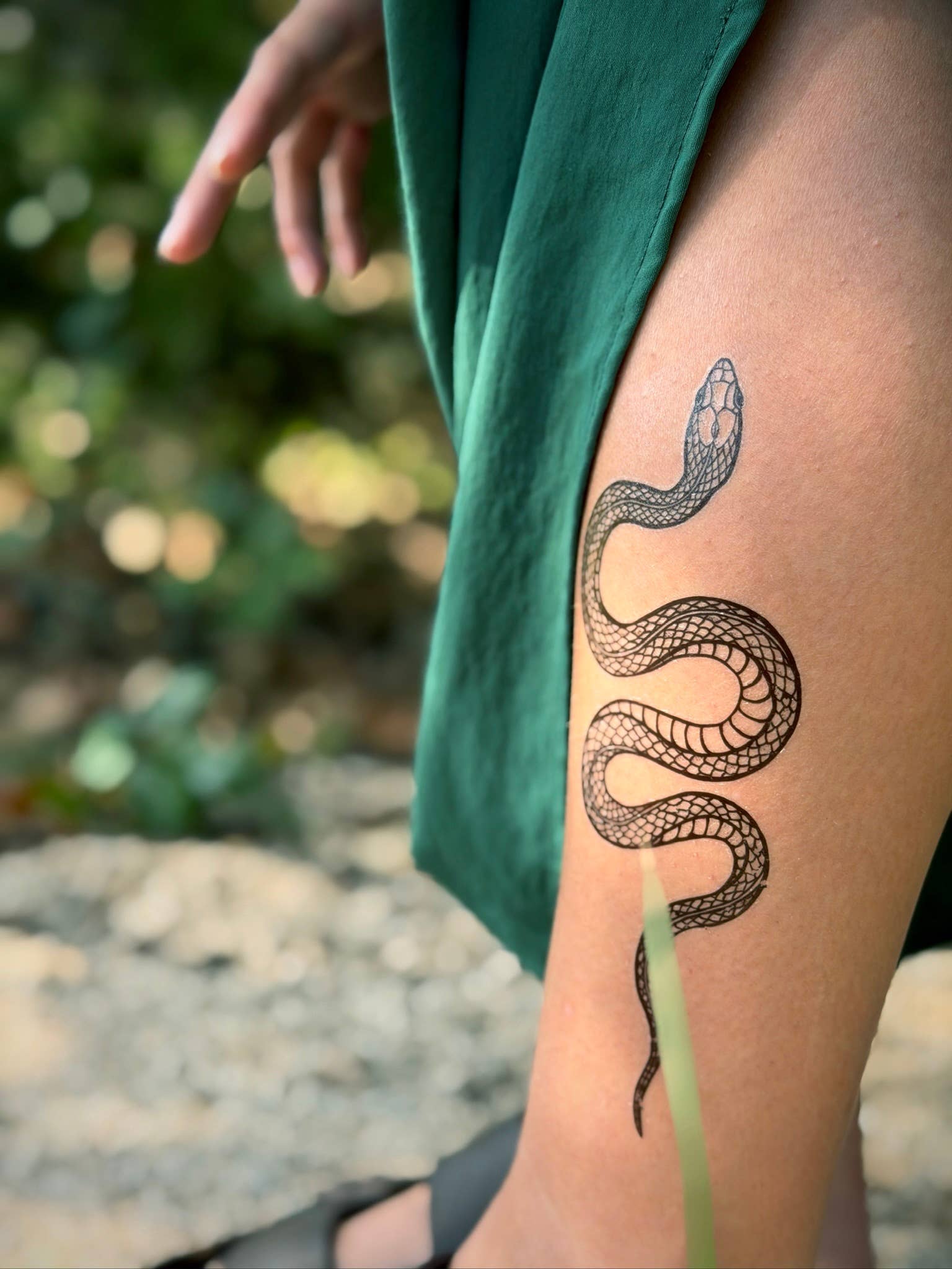 NatureTats - Wholesale Temporary Tattoo - Garden Snake Temporary Tattoo6