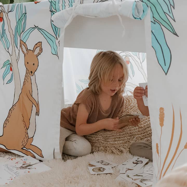 Petite Maison Play - Wholesale Tent - Kids - Australian Bush Animals Table Tent Cubby