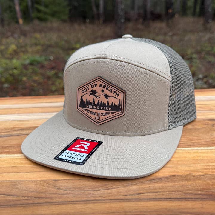 Out of Breath Hiking Club Lädermärke Hatt – 208Tees för wholesale av 208T2.0