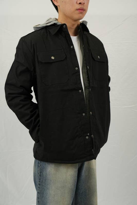 Lime Tree Clothing Inc. - Wholesale Shirt Jacket/Shacket - Men's - Men's Duck Canvas Hooded Shirt Jacket – Stylish & Versatile 7