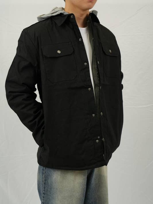 Lime Tree Clothing Inc. - Wholesale Shirt Jacket/Shacket - Men's - Men's Duck Canvas Hooded Shirt Jacket – Stylish & Versatile 7