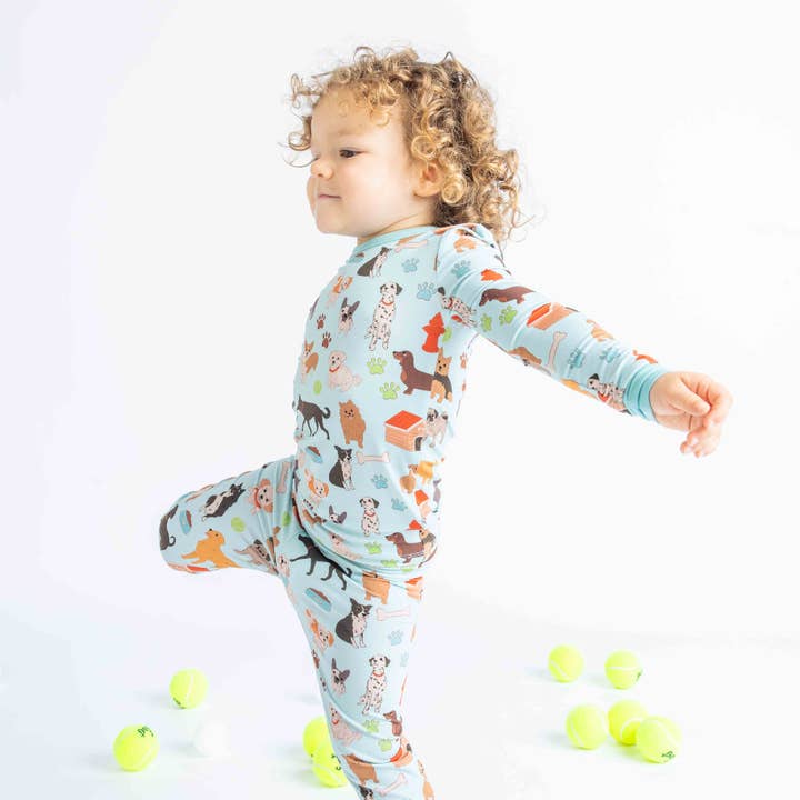 Bleu/Multi Pyjama en bambou Dogs Bark Pets pour enfants en vente sur Faire3