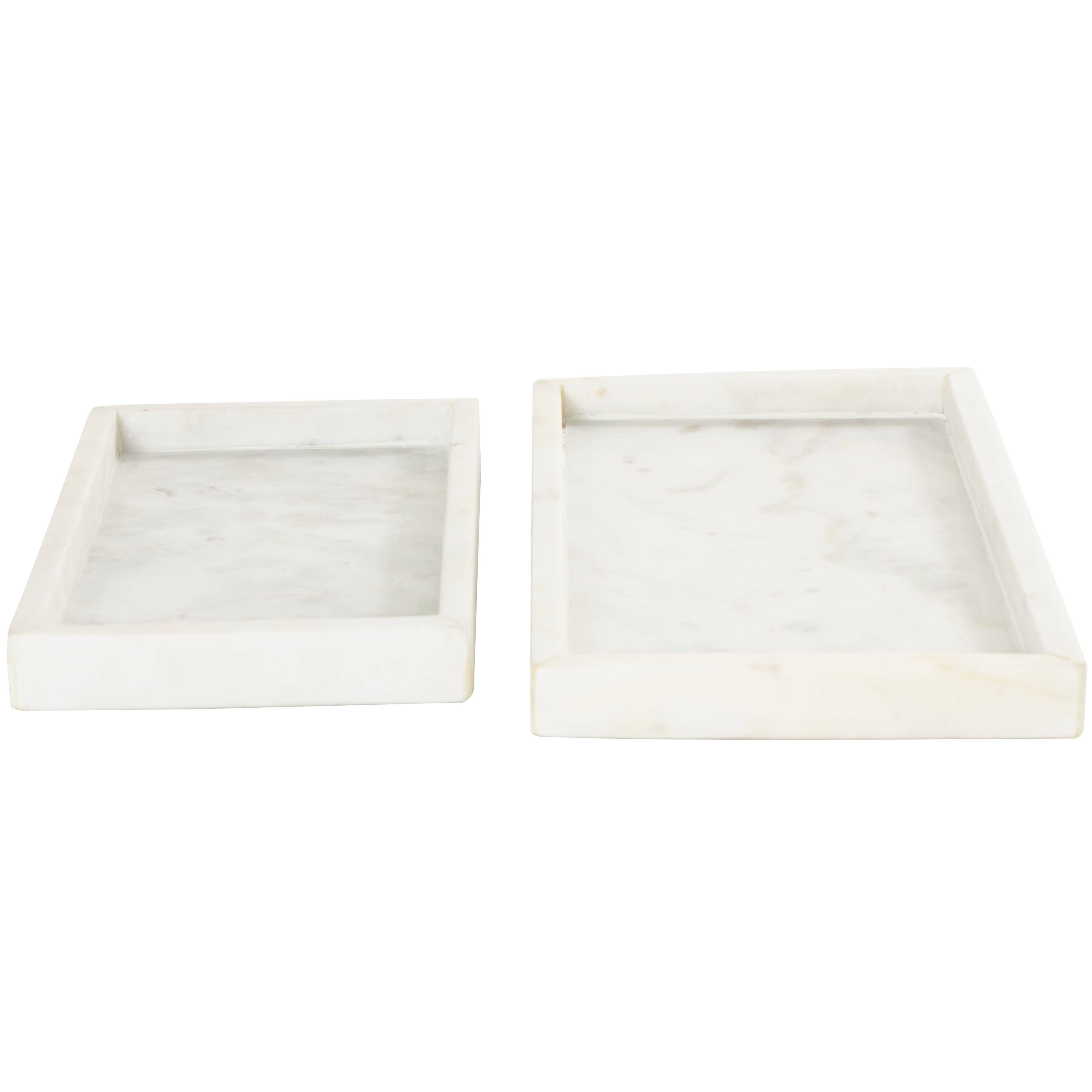 Deco Marché - Wholesale Decorative Tray - Modern White Marble Tray Set12