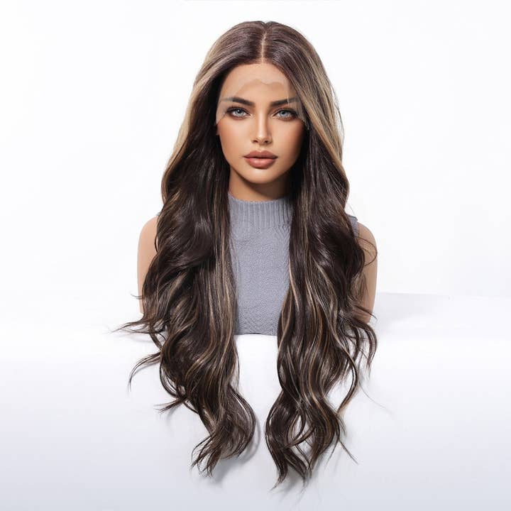 13X6 Kant Vooraan Pruik Diep Bruin Lang Krullend Menselijk Haar voor wholesale door UZ Wholesale Store