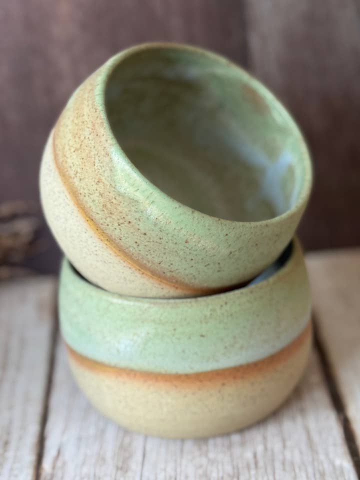 Mini hug mug in matte soft green/blue for wholesale by Wolf and Clay Pty Ltd