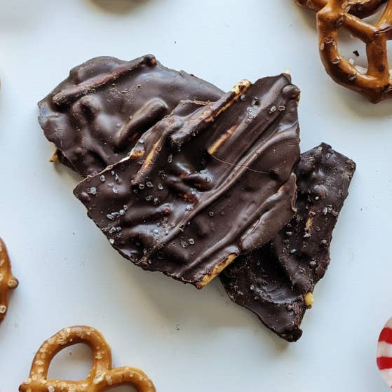 Chocolate de Natal - Chocolate Pretzelmint - Saco de 120g por atacado de DSRV Chocolates