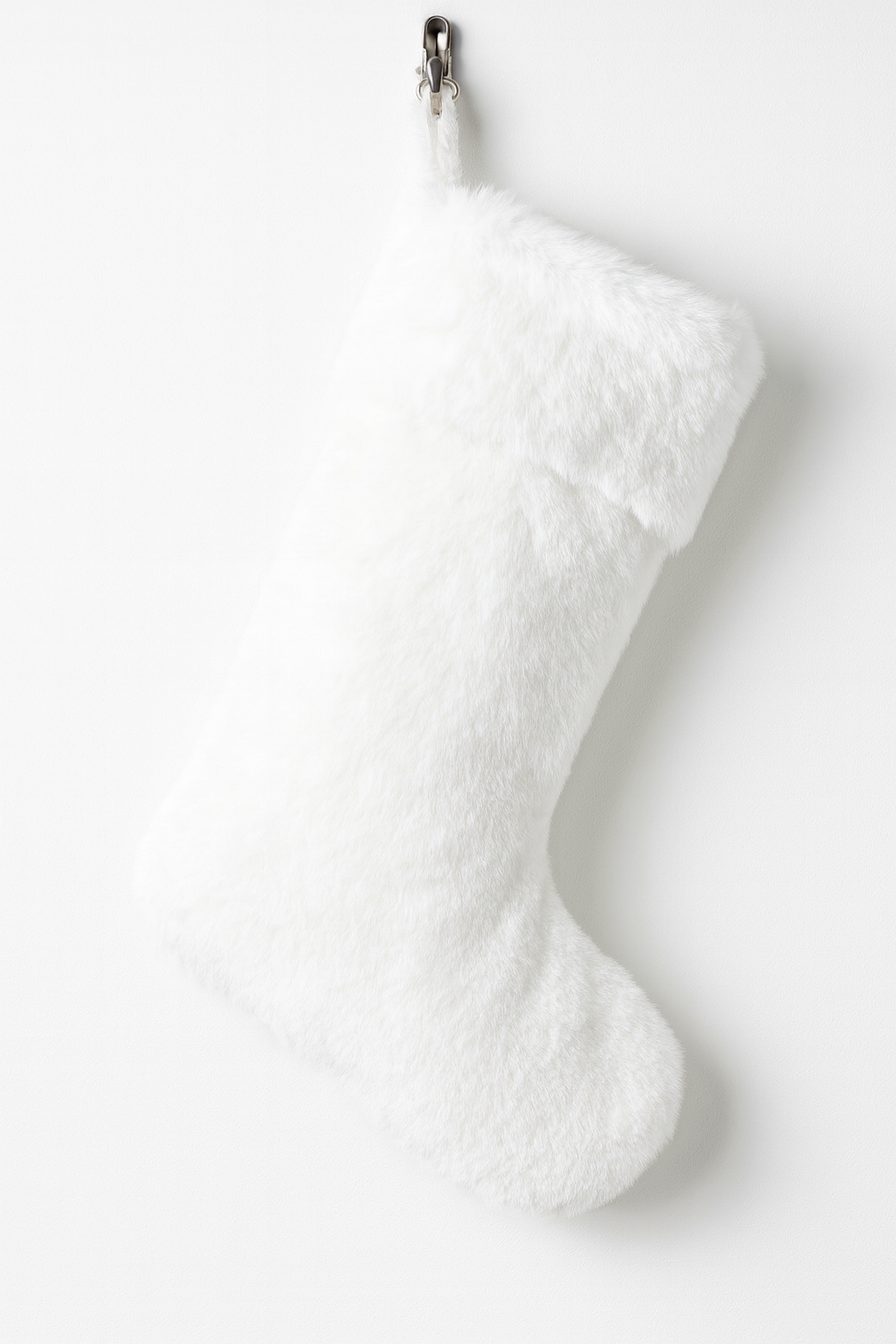 Fennco Styles - Wholesale Holiday Stocking - Luxe White Faux Fur Design Christmas Stocking1