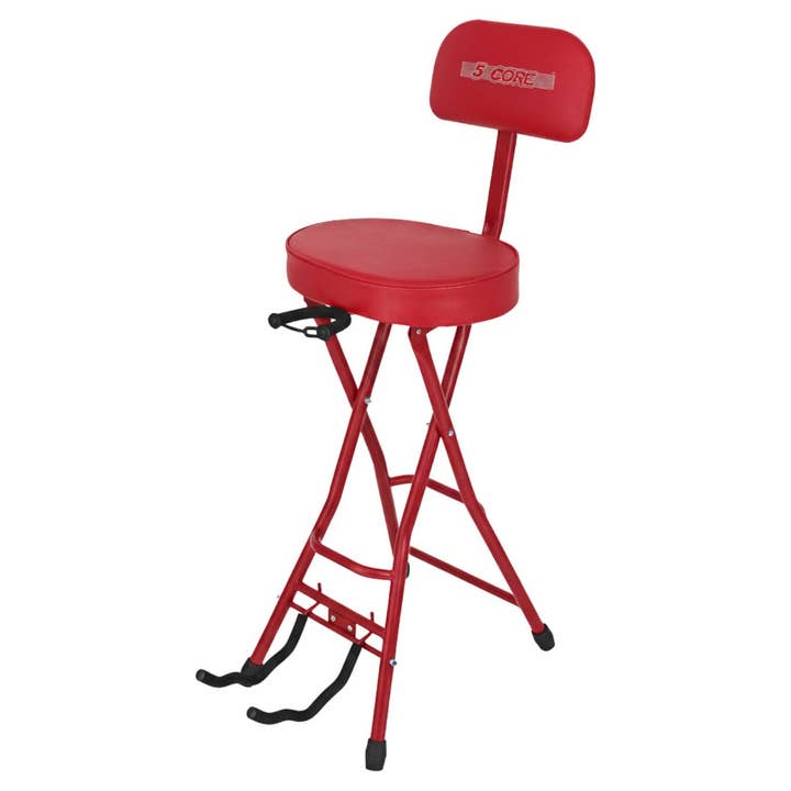 5Core Guitar Stool 3.15" Chair w Backrest Foldable Seat for wholesale by K Cube Inc